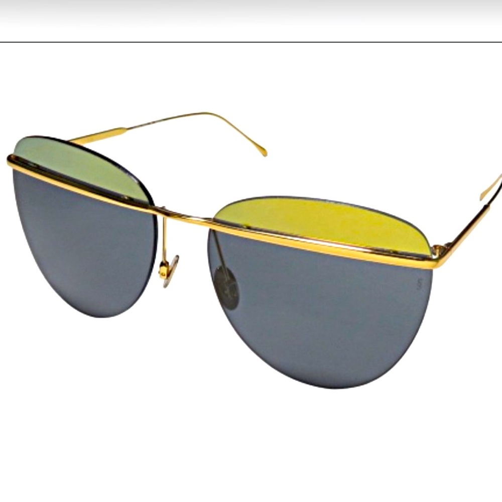 Sunday Somewhere TALLULAH Gold and Black Aviator Sunglasses